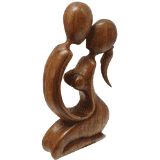 Abstract Kissing Couple Figurine